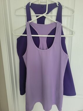 lululemon athletica Lavender and Deep Purple Racerback Vintage Tanks